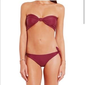 Free People Mikoh Bikini (Carmel Top / Valencia Bottoms) in Pomegranate